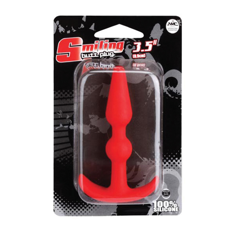 Купить красная анальная втулка t-shape silicone butt plug red - 9,9 см. Image