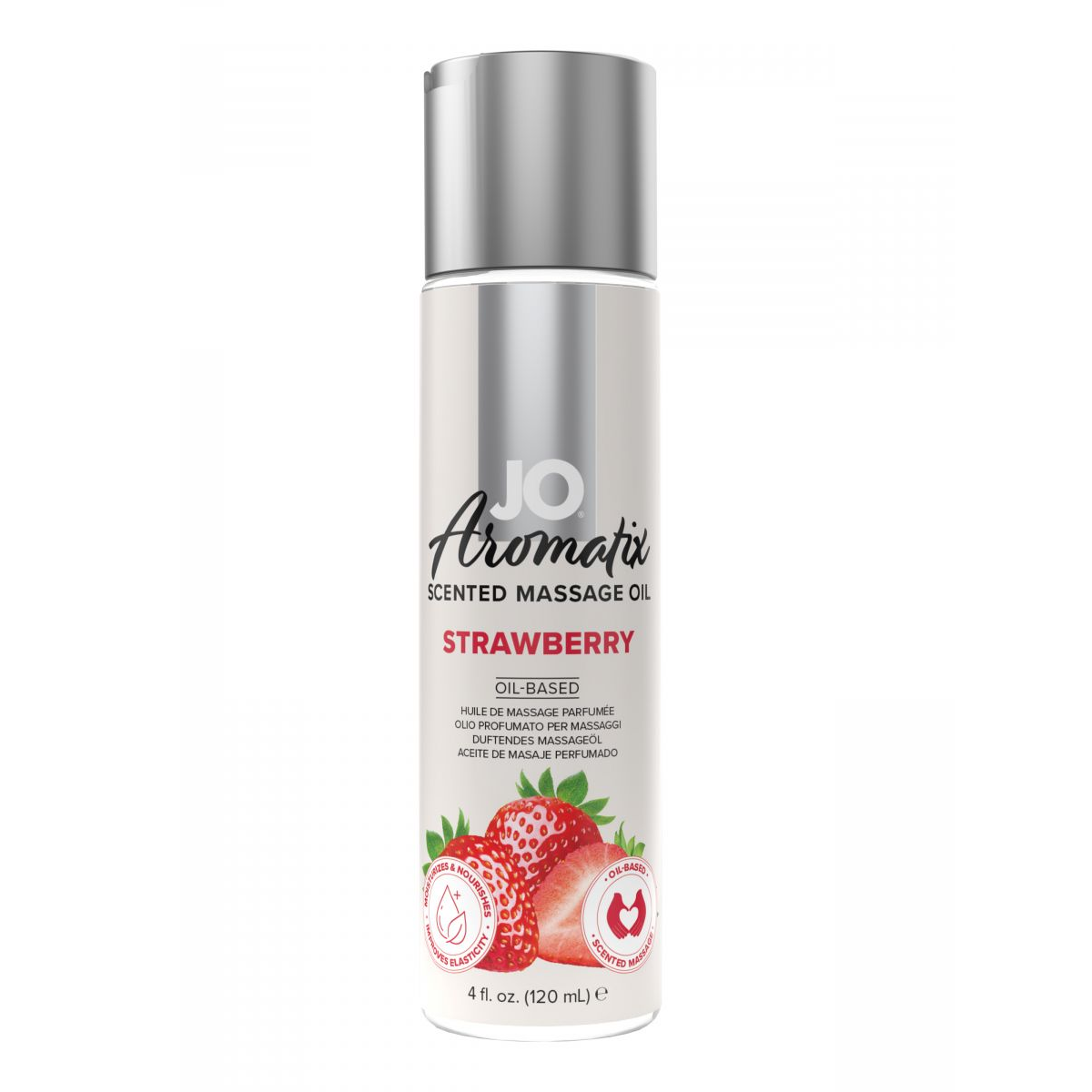 Купить массажное масло jo aromatix massage oil strawberry с ароматом клубники - 120 мл. Image