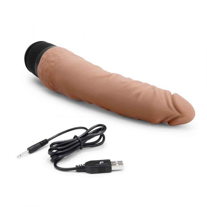 Купить кофейный вибратор-реалистик 7  realistic vibrator - 20 см. Image