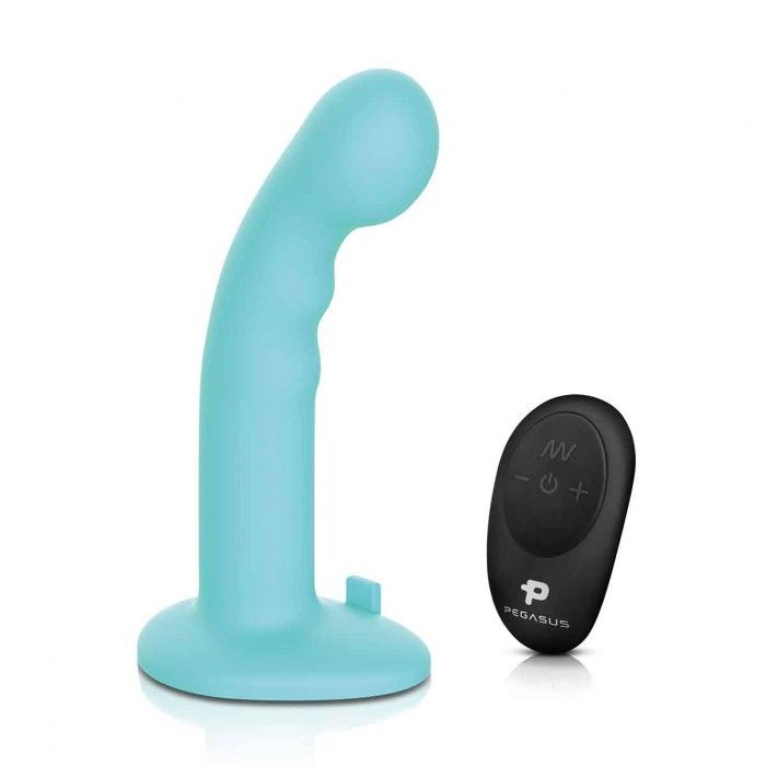 Купить голубая изогнутая насадка 6in remote control ripple p-spot g-spot на черных трусиках - 16 см. Image