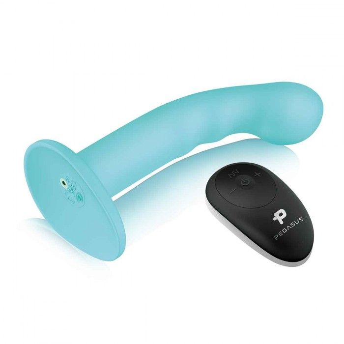 Купить голубая изогнутая насадка 6in remote control ripple p-spot g-spot на черных трусиках - 16 см. Image