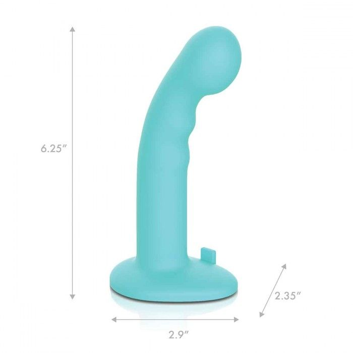 Купить голубая изогнутая насадка 6in remote control ripple p-spot g-spot на черных трусиках - 16 см. Image