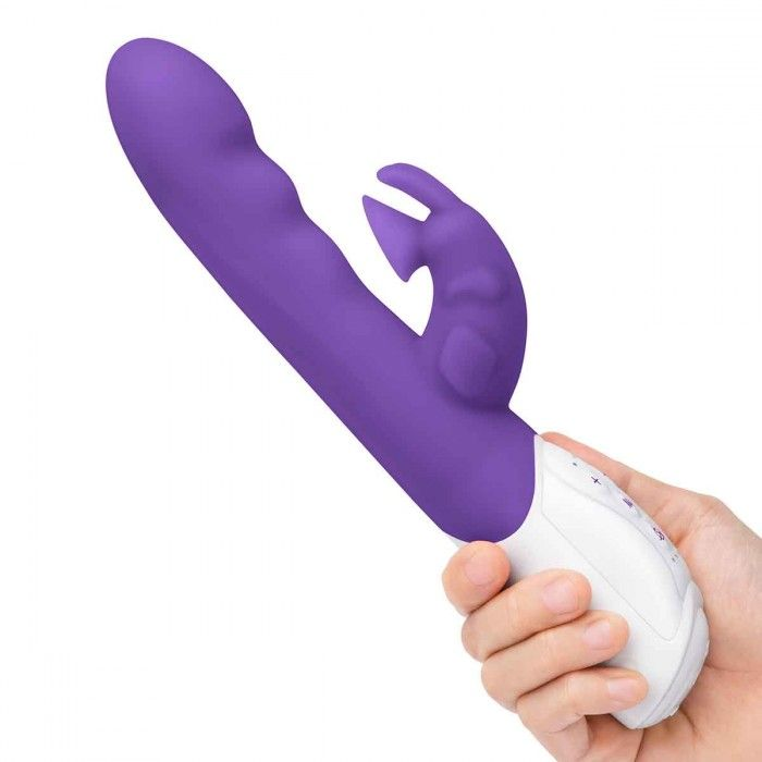 Купить фиолетовый вибромассажер с клиторальной стимуляцией clitoral suction rabbit - 24,5 см. Image