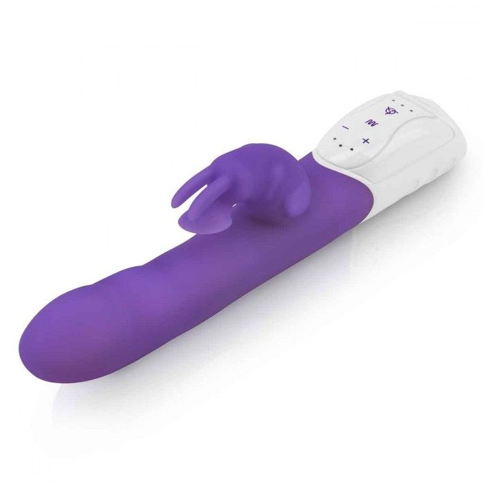 Купить фиолетовый вибромассажер с клиторальной стимуляцией clitoral suction rabbit - 24,5 см. Image