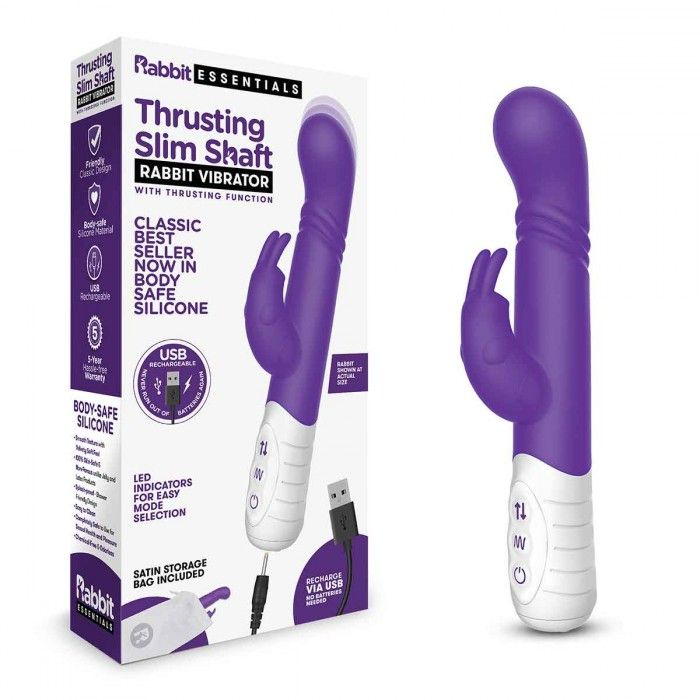 Купить фиолетовый массажер для g-точки slim shaft thrusting g-spot rabbit - 23 см. Image