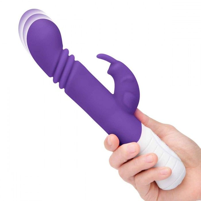 Купить фиолетовый массажер для g-точки slim shaft thrusting g-spot rabbit - 23 см. Image