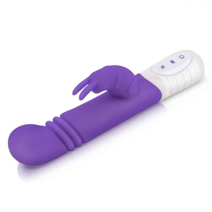 Купить фиолетовый массажер для g-точки slim shaft thrusting g-spot rabbit - 23 см. Image