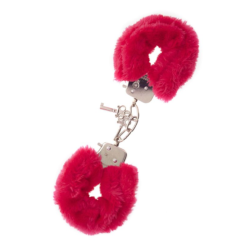 Купить металлические наручники с красной меховой опушкой metal handcuff with plush red Image