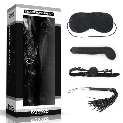 Купить бдсм-набор deluxe bondage kit: маска, вибратор, кляп, плётка Image