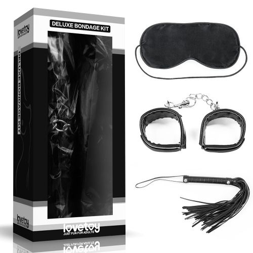 Купить бдсм-набор deluxe bondage kit для игр: маска, наручники, плётка Image