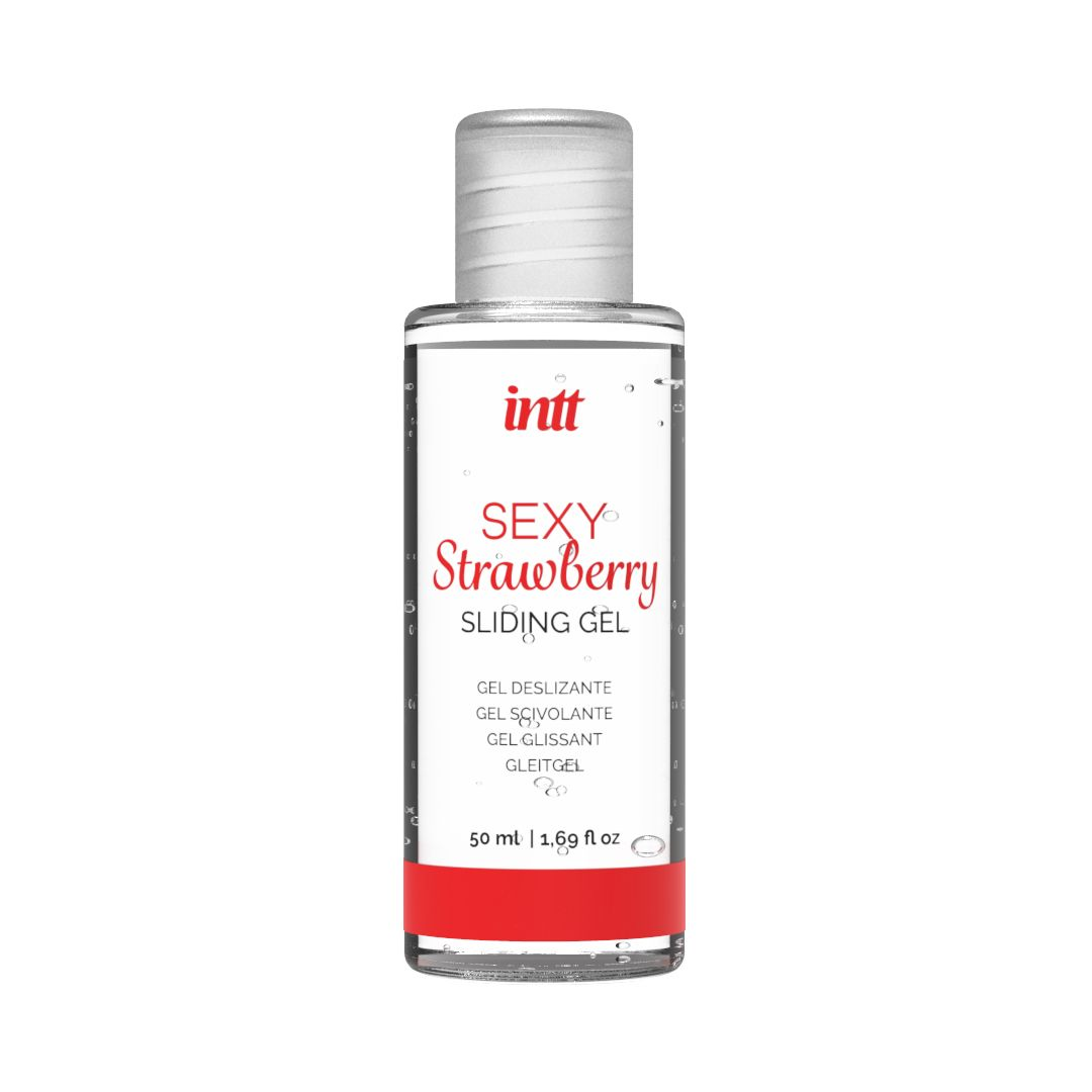 Купить черные трусики со стимулирующими бусинами и массажным гелем sliding gel strawberry в комплекте Image