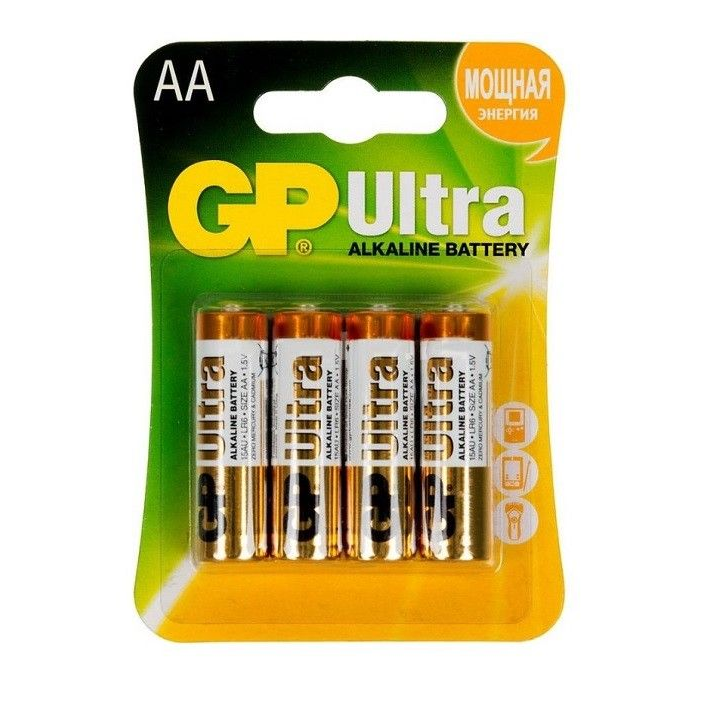 Купить батарейки алкалиновые gp ultra alkaline aa/lr6 - 4 шт. Image