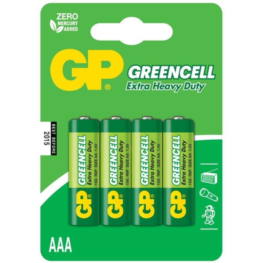 Купить батарейки солевые gp greencell aaa/r03g - 4 шт. Image