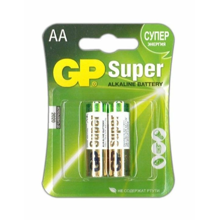 Купить батарейки алкалиновые gp super alkaline аa/lr6 - 2 шт. Image