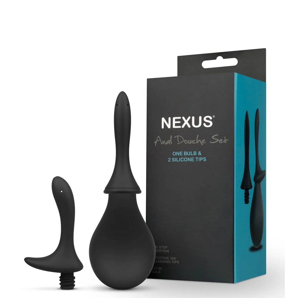 Купить черный анальный душ nexus anal douche set с 2 сменными насадками Image