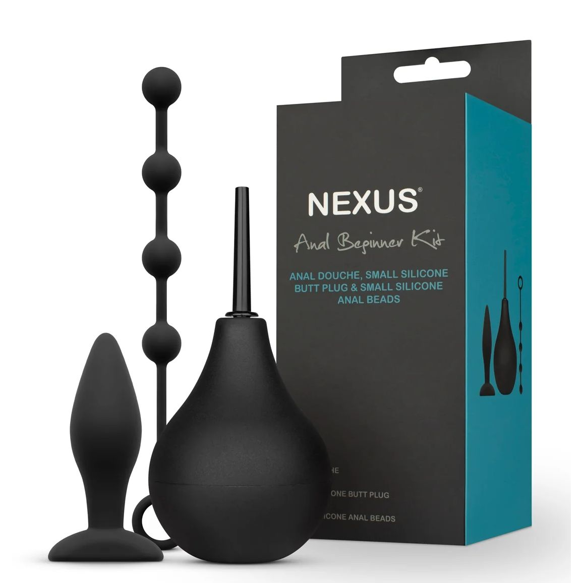 Купить анальный набор nexus anal beginner kit: пробка, душ и шарики Image