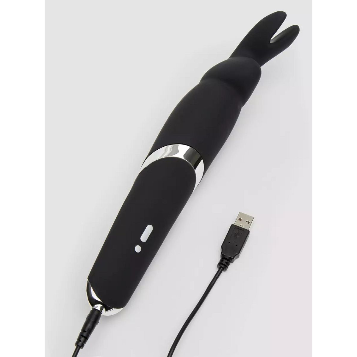 Купить черный вибратор rabbit rechargeable wand vibrator - 26,7 см. Image