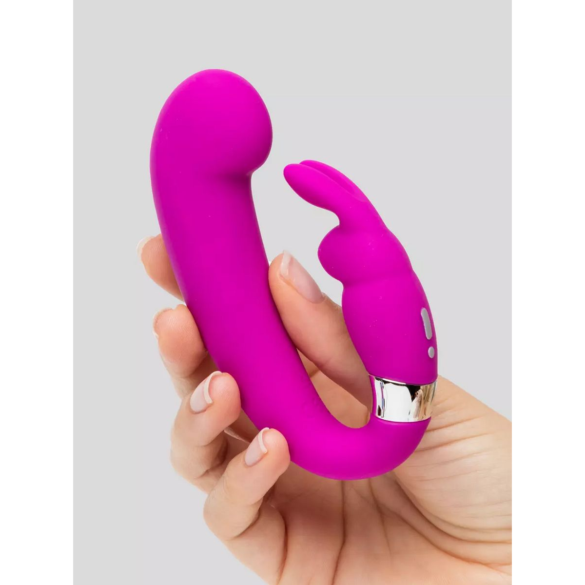 Купить лиловый вибратор mini g-spot curve vibe с клиторальным зайчиком Image