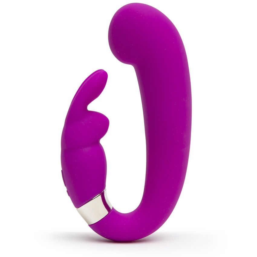 Купить лиловый вибратор mini g-spot curve vibe с клиторальным зайчиком Image