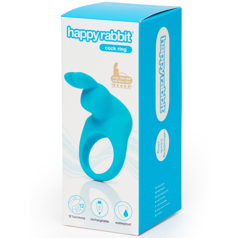 Купить голубое эрекционное виброкольцо happy rabbit rechargeable rabbit cock ring Image