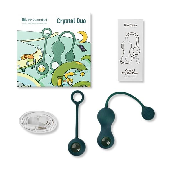 Купить изумрудные вагинальные шарики magic motion crystal duo smart kegel vibrator with weight set Image