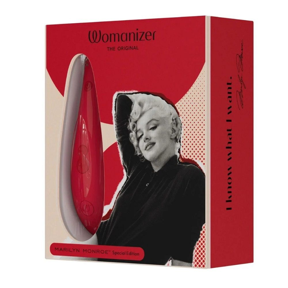 Купить красный бесконтактный клиторальный стимулятор womanizer marilyn monroe special edition Image