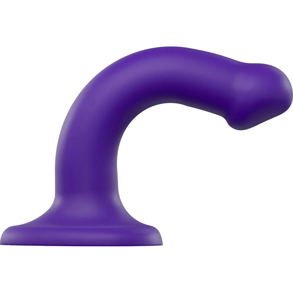 Купить фиолетовый фаллоимитатор-насадка strap-on-me dildo dual density size s - 17 см. Image