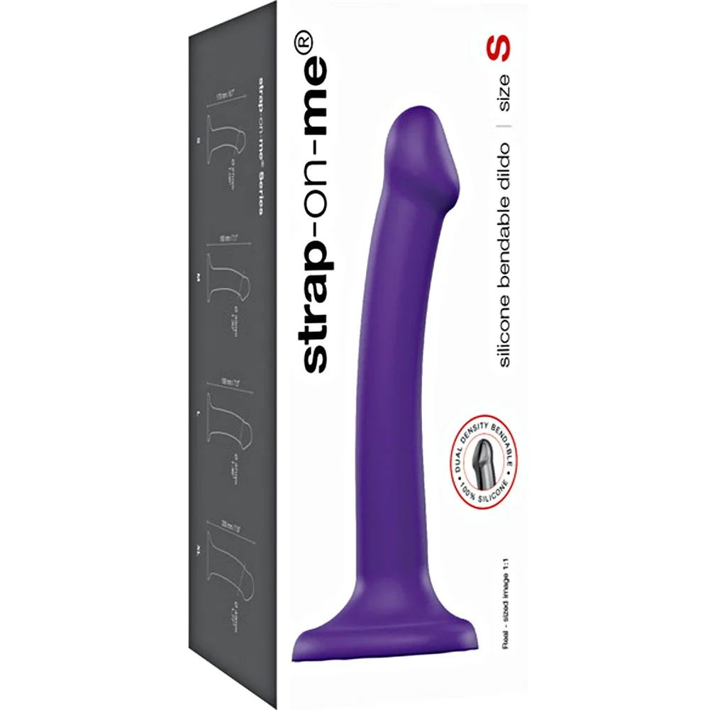 Купить фиолетовый фаллоимитатор-насадка strap-on-me dildo dual density size s - 17 см. Image