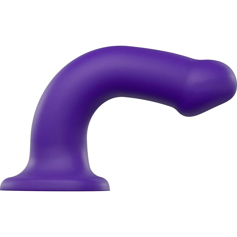 Купить фиолетовый фаллоимитатор-насадка strap-on-me dildo dual density size l - 19 см. Image