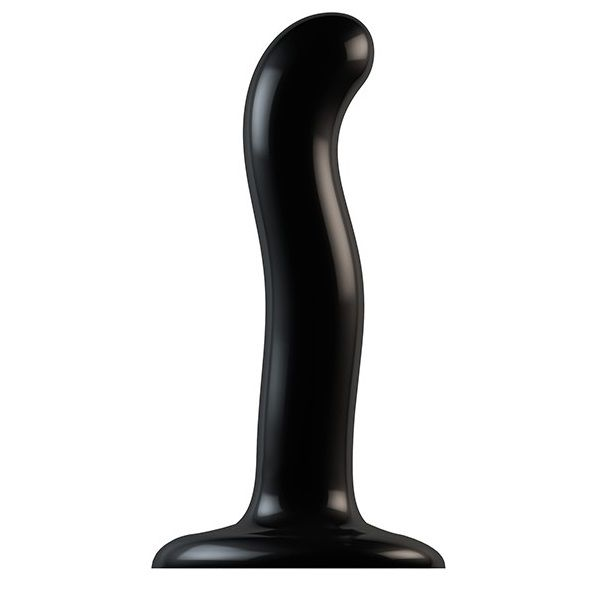 Купить черный фаллоимитатор-насадка strap-on-me p&amp;amp;g spot dildo size s - 16,4 см. Image