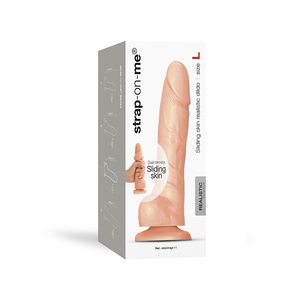 Купить телесный фаллоимитатор strap-on-me sliding skin realistic dildo size l Image