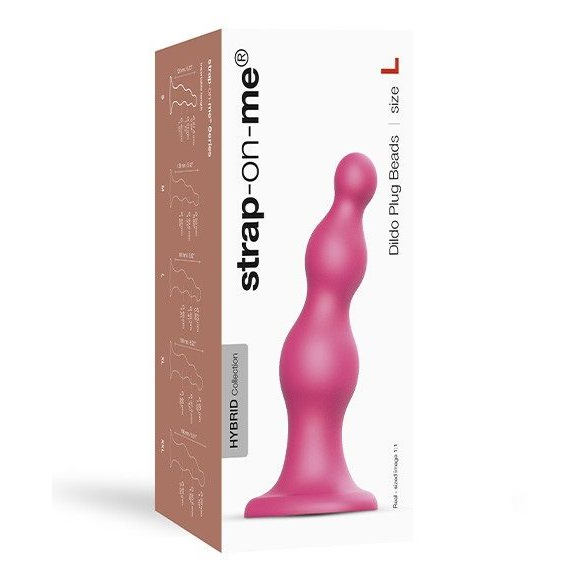 Купить розовая насадка strap-on-me dildo plug beads size l Image