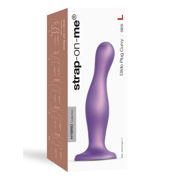 Купить фиолетовая насадка strap-on-me dildo plug curvy size l Image