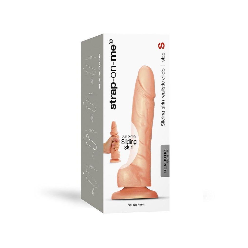 Купить телесный фаллоимитатор strap-on-me sliding skin realistic dildo size s Image