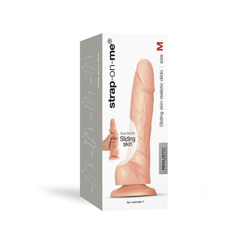 Купить телесный фаллоимитатор strap-on-me sliding skin realistic dildo size m Image