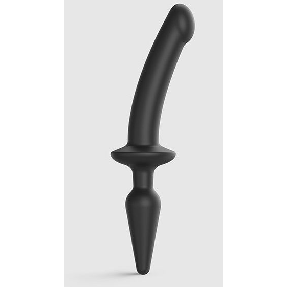 Купить черный двусторонний фаллоимитатор strap-on-me dildo plug-in switch size s Image