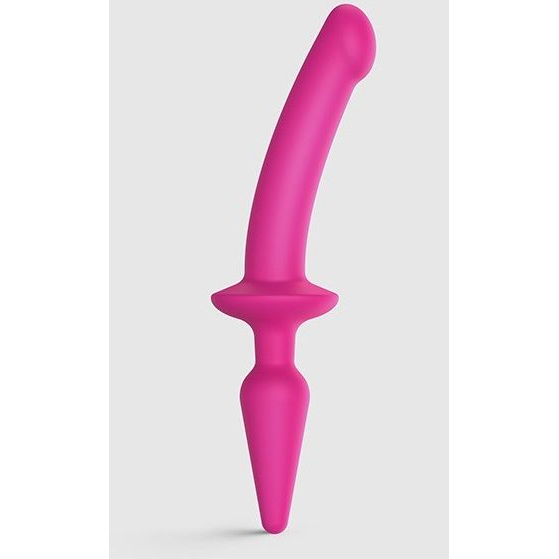 Купить розовый двусторонний фаллоимитатор strap-on-me dildo plug-in switch size s Image