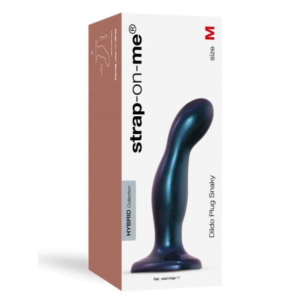 Купить темно-синяя насадка strap-on-me dildo plug snaky size m Image