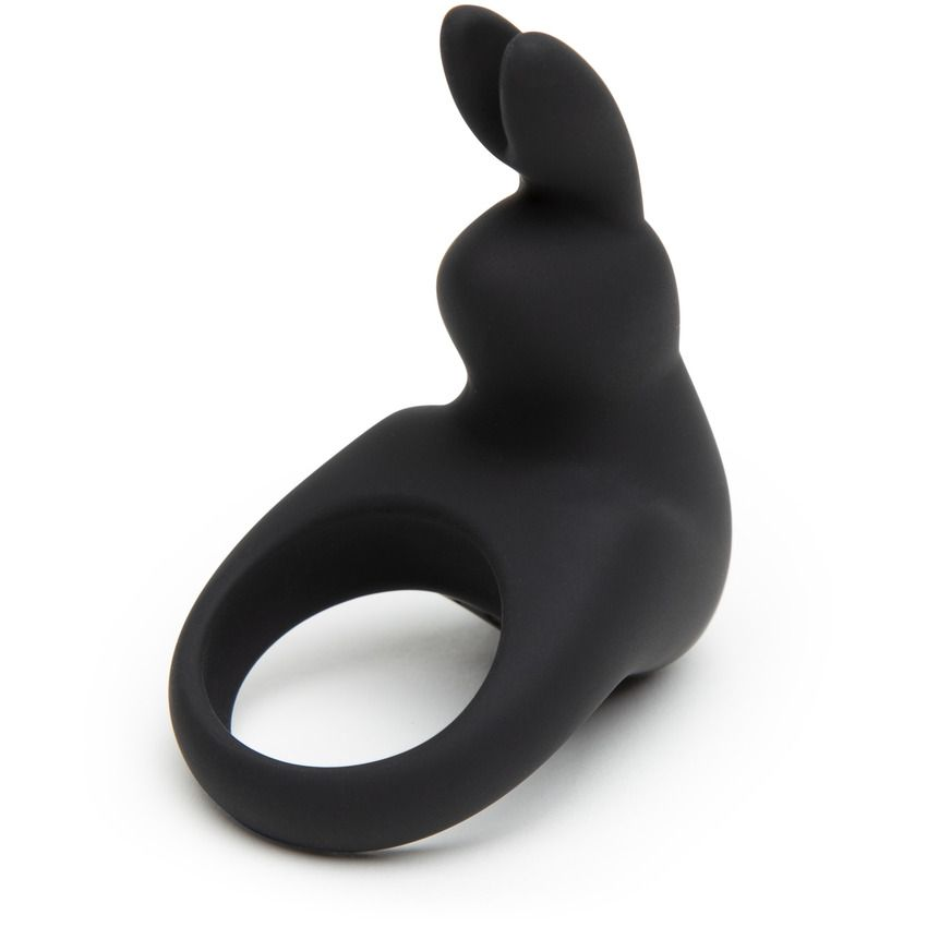 Купить черное эрекционное виброкольцо happy rabbit rechargeable rabbit cock ring Image