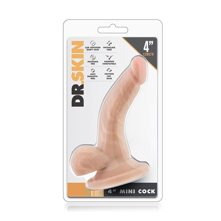 Купить телесный анальный фаллоимитатор 4 inch mini cock - 12 см. Image