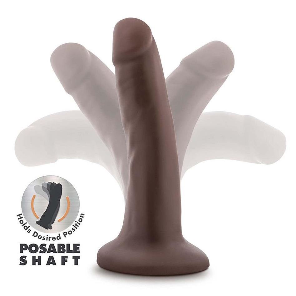 Купить коричневый фаллоимитатор-реалистик 5 inch posable dildo - 13,9 см. Image