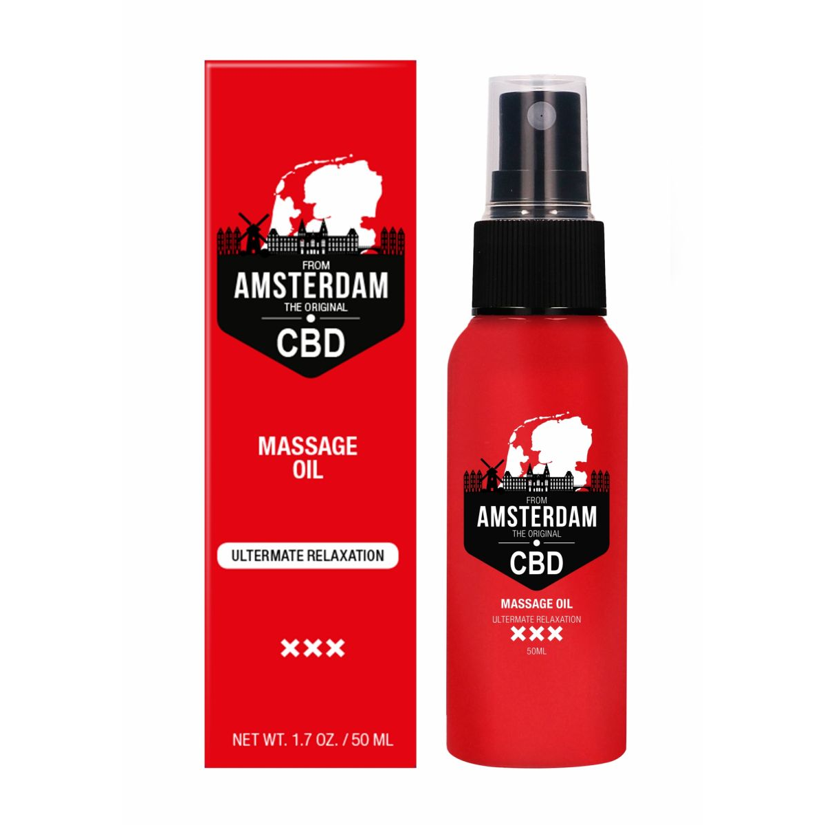 Купить стимулирующее массажное масло cbd from amsterdam massage oil - 50 мл. Image