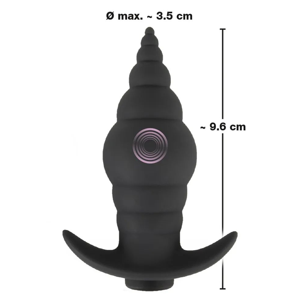 Купить черная анальная вибропробка rc butt plug - 9,6 см. Image