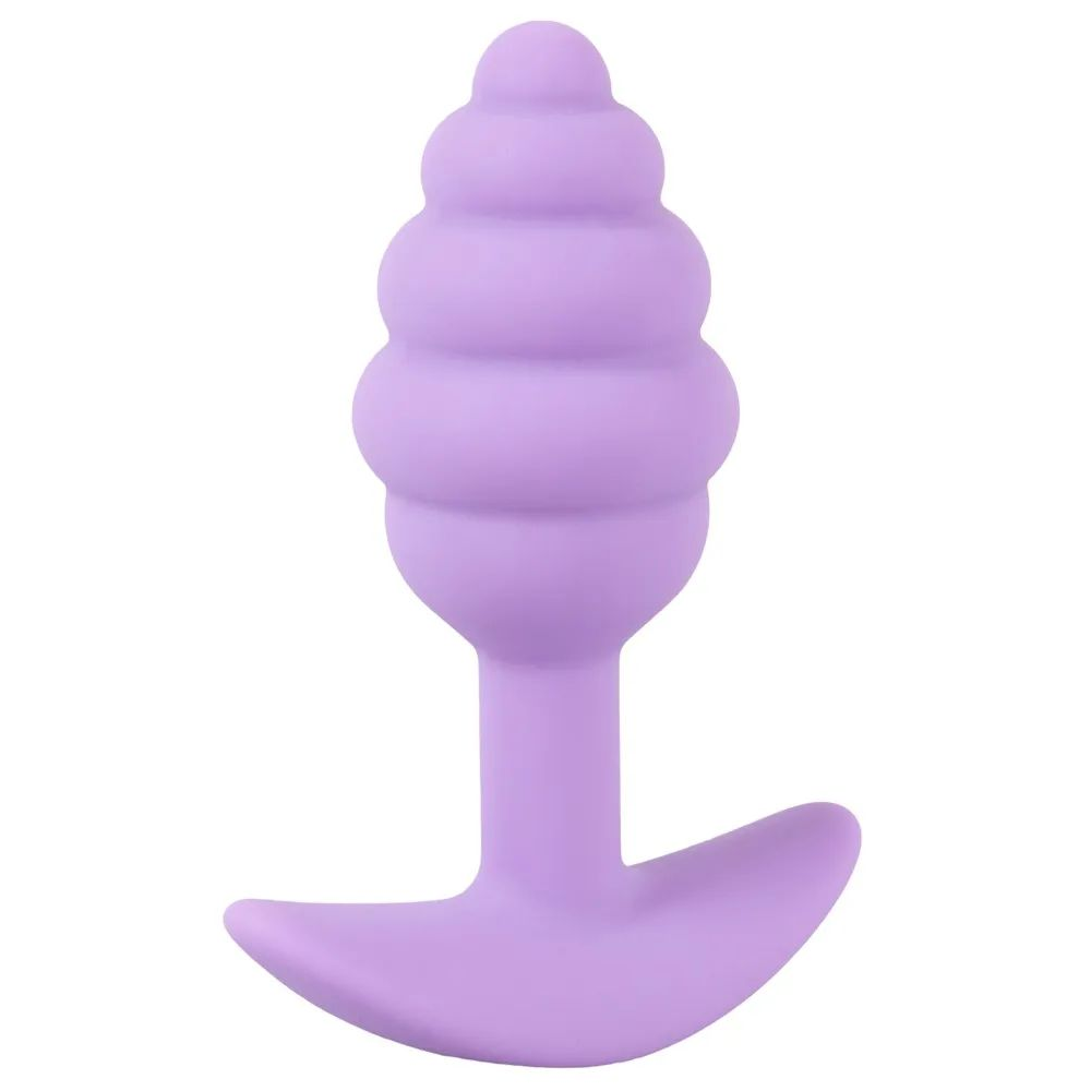 Купить фиолетовая анальная втулка mini butt plug - 7,5 см. Image