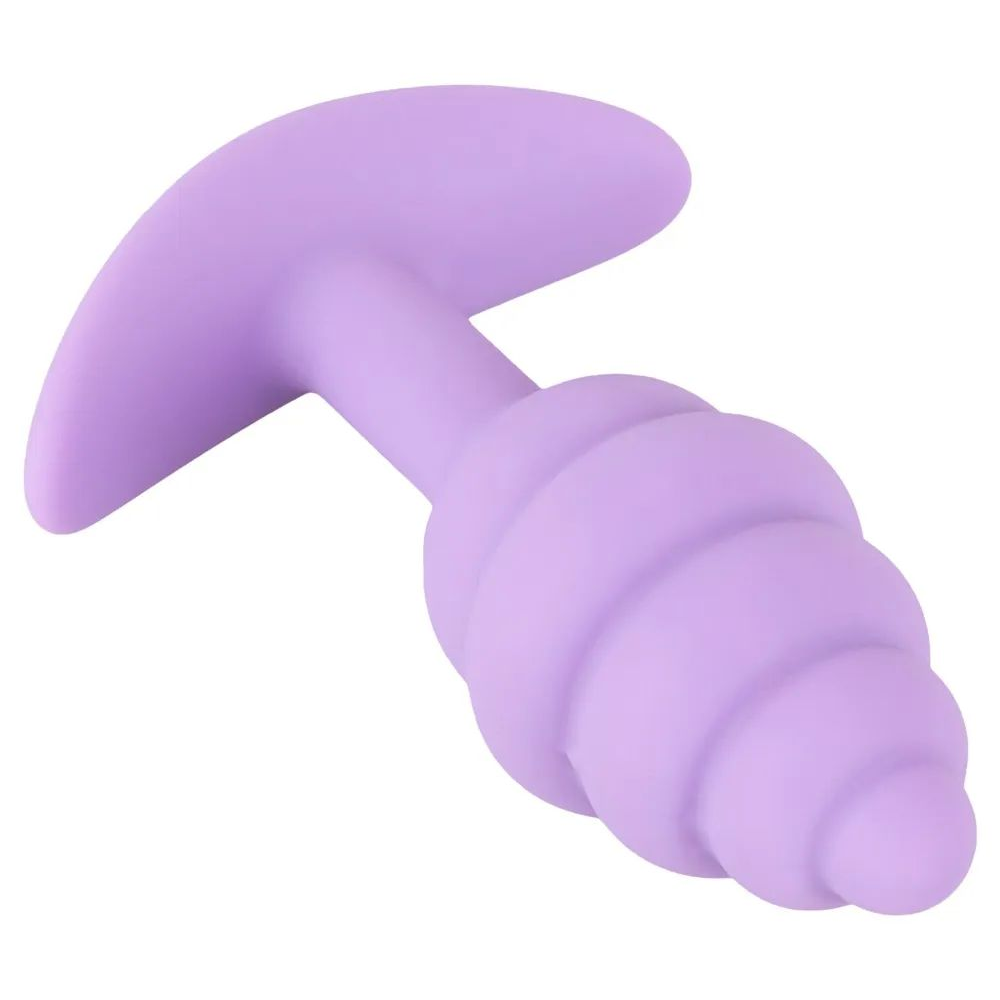 Купить фиолетовая анальная втулка mini butt plug - 7,5 см. Image