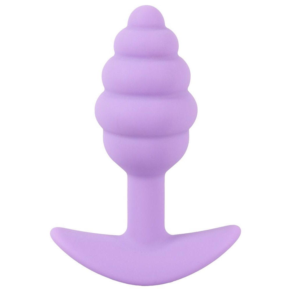 Купить фиолетовая анальная втулка mini butt plug - 7,5 см. Image