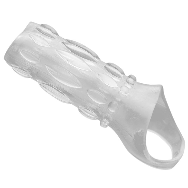 Купить насадка на пенис с кольцом для мошонки clear sensations enhancer sex sleeve - 11,5 см. Image