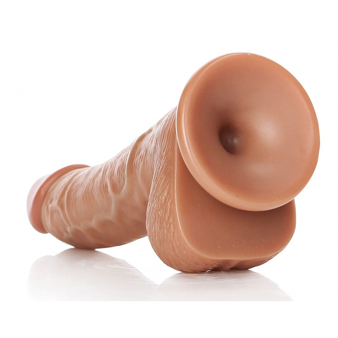 Купить телесный фаллоимитатор curved realistic dildo balls suction cup 7 - 17 см. Image