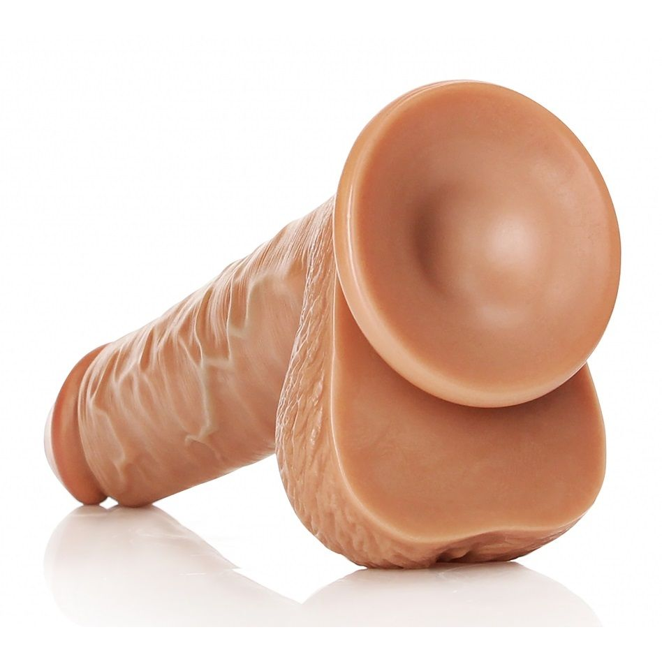 Купить телесный фаллоимитатор straight realistic dildo balls suction cup 9 - 25 см. Image