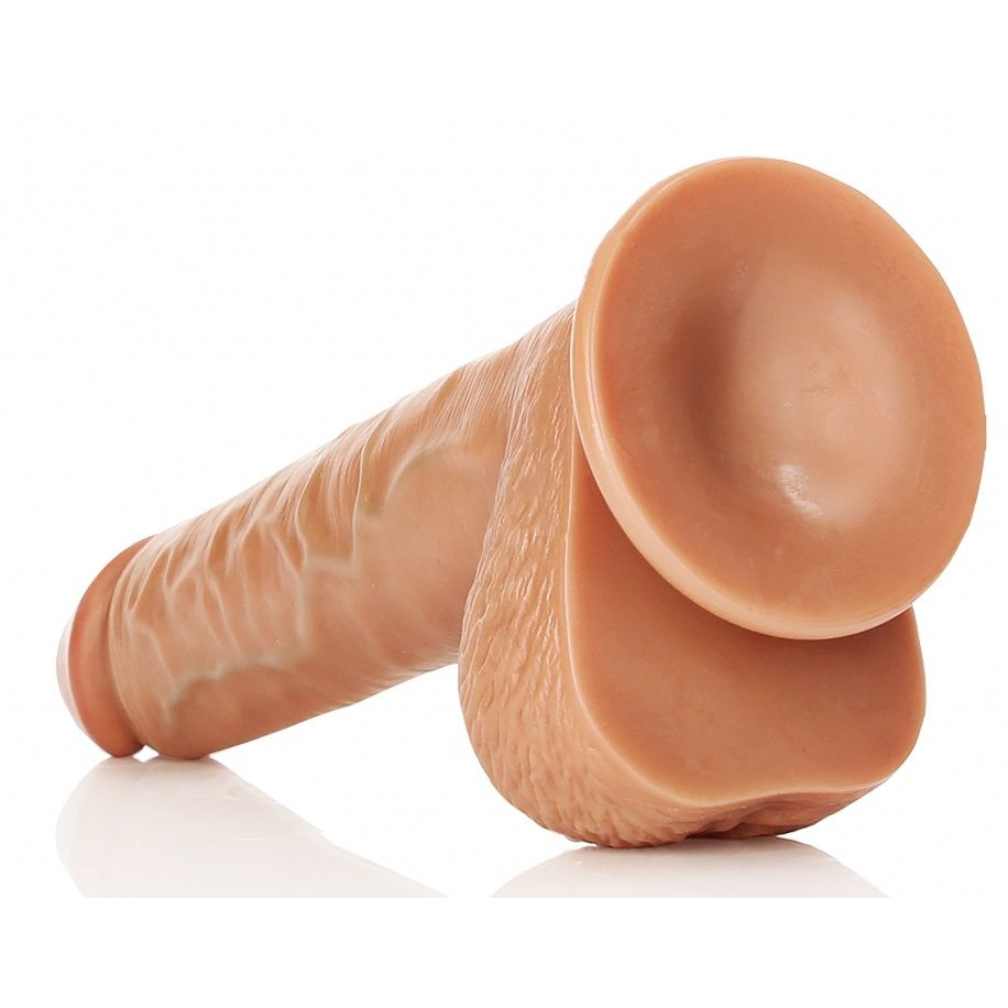 Купить телесный фаллоимитатор straight realistic dildo balls suction cup 10 - 28 см. Image